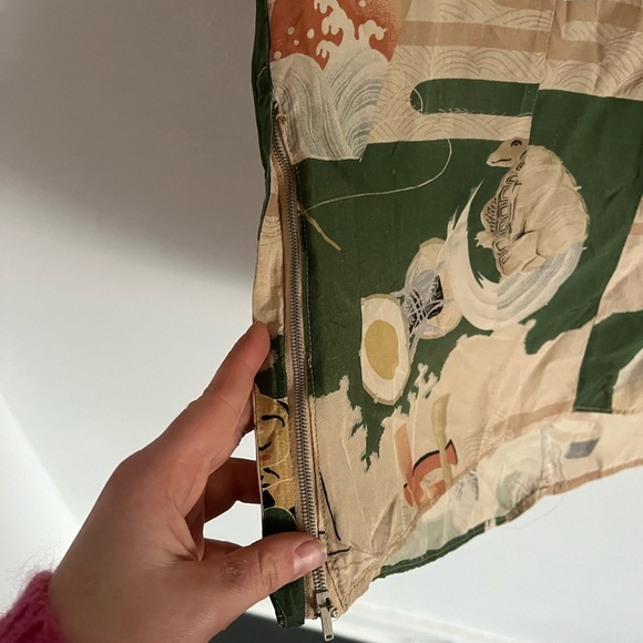 Vintage 1960s Japanese Print Silk Top - Picture 4 of 8